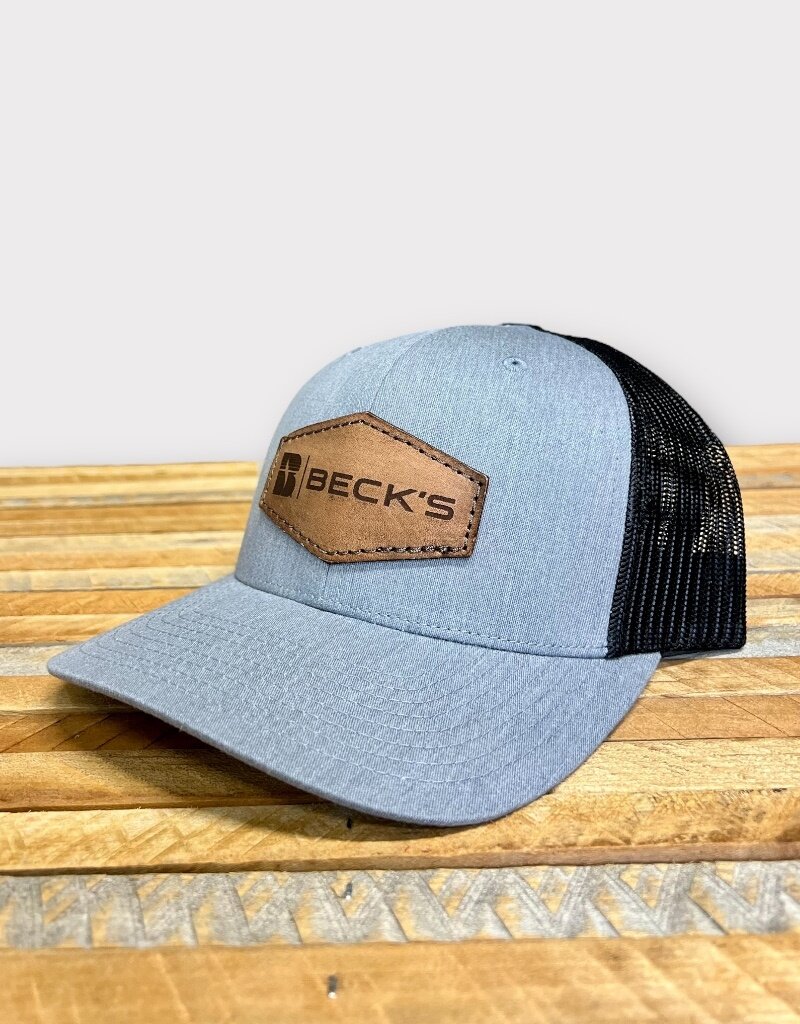 04281 Sport Tek Retro Trucker Hat w/ Leather Patch