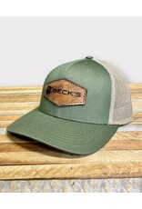 04281 Sport Tek Retro Trucker Hat w/ Leather Patch