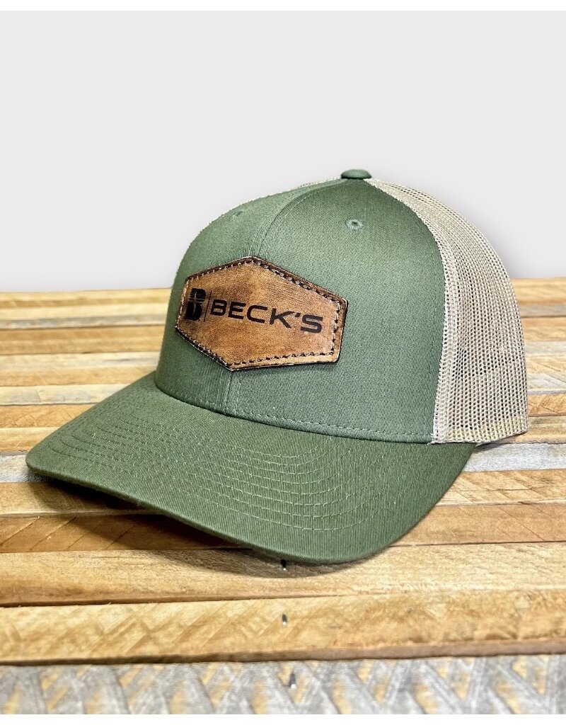 04281 Sport Tek Retro Trucker Hat w/ Leather Patch