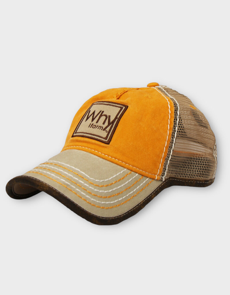 03130 Why I Farm Orange/Khaki Hat