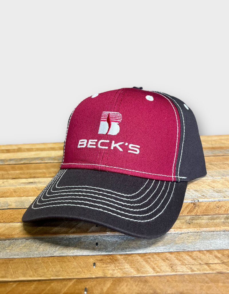 Paramount 03389 Cotton Twill Contrasting Stitch Cardinal/Charcoal