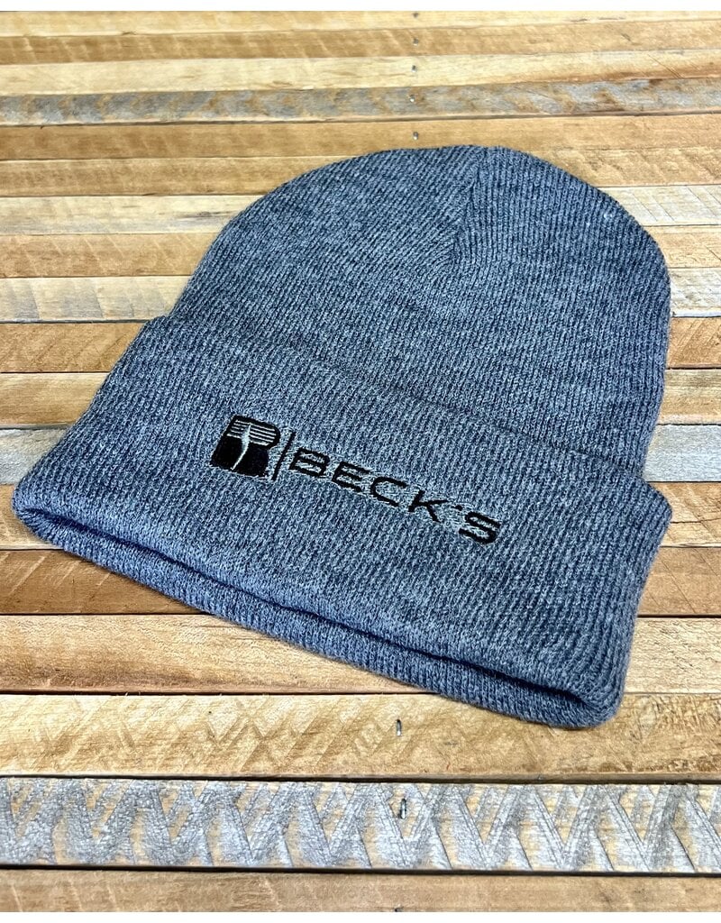 Port Authority 04312 Grey Knit Beanie w/ Cuff