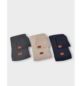 Prime Line 04018 Leeman Knit Scarf and Beanie Set