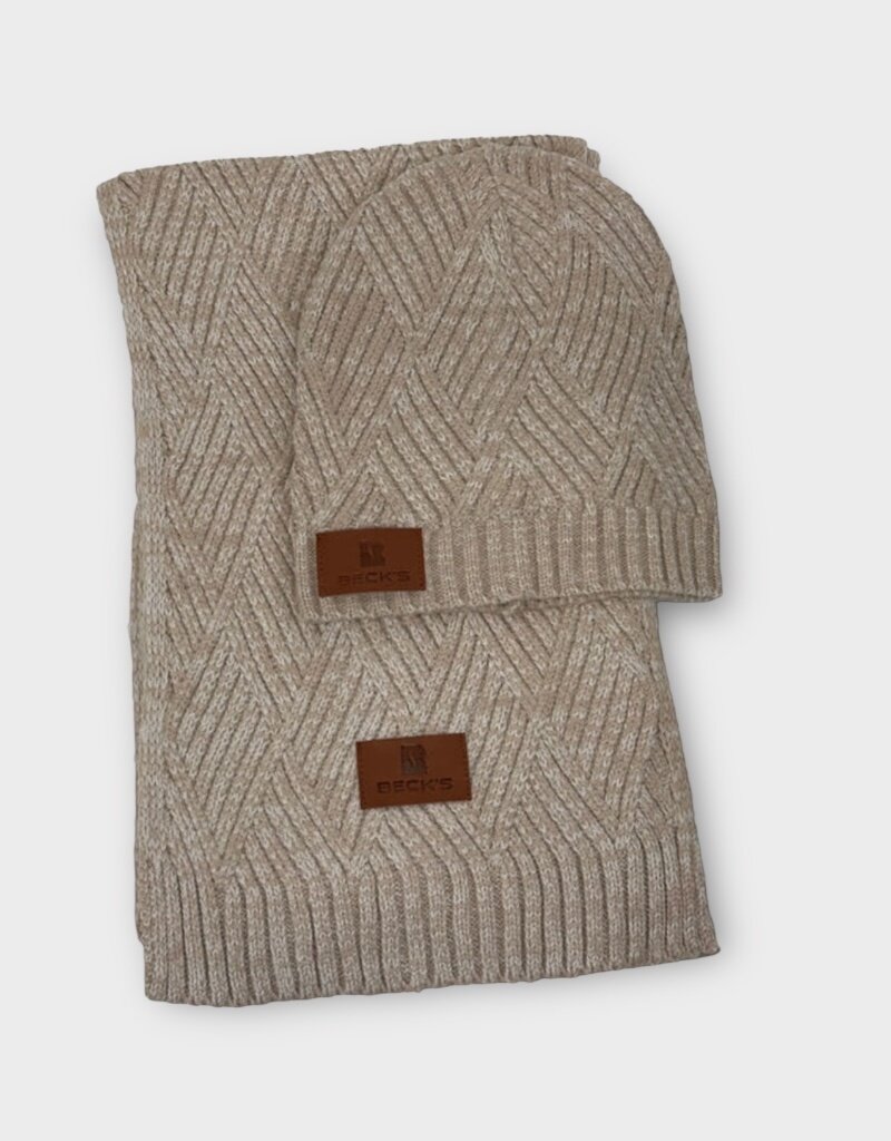 Prime Line 04018 Leeman Knit Scarf and Beanie Set