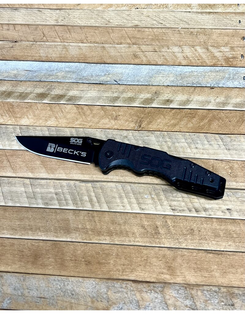 SOG 01859 SOG Salute-Mini Knife with Oxide Black Blade