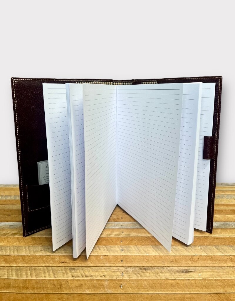 N/A 01979 Leather Journal With Plaid Lining
