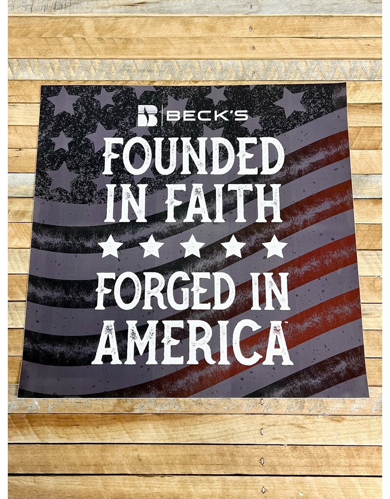 03704 Founded in Faith Stickers