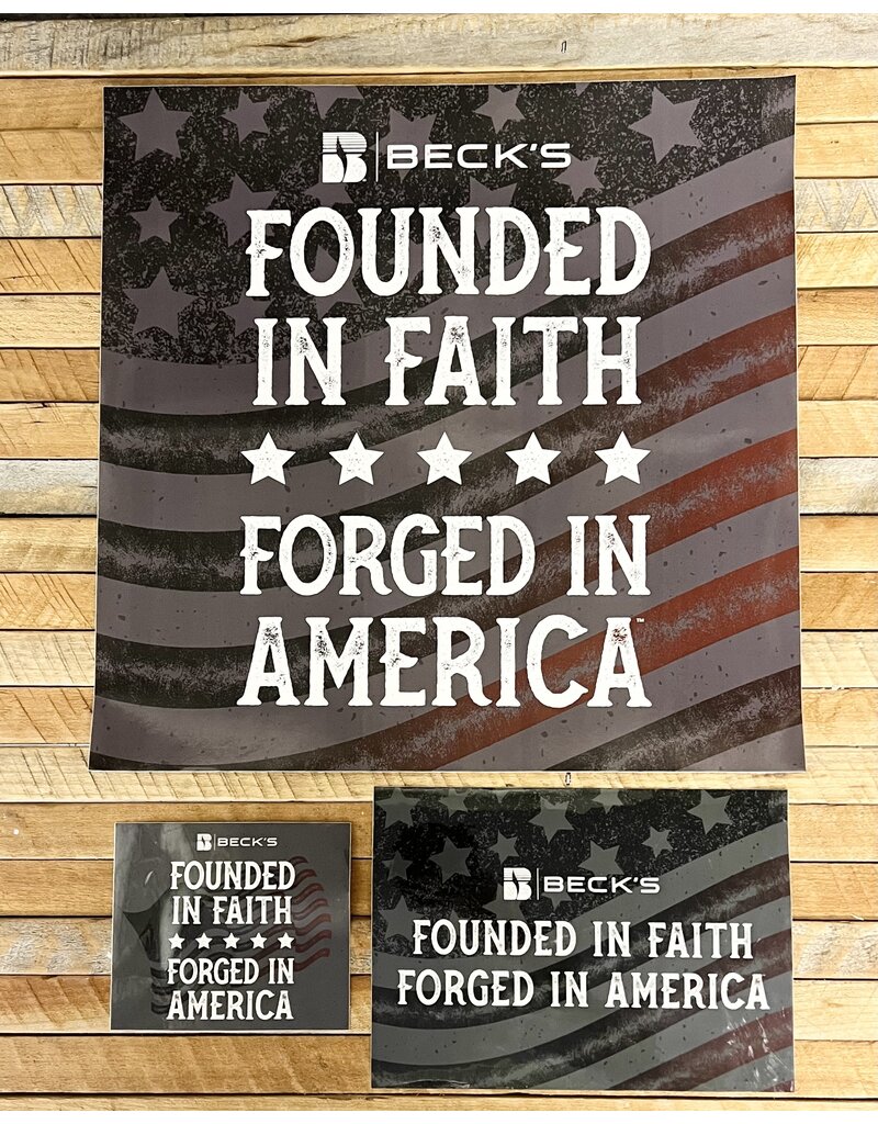 03704 Founded in Faith Stickers