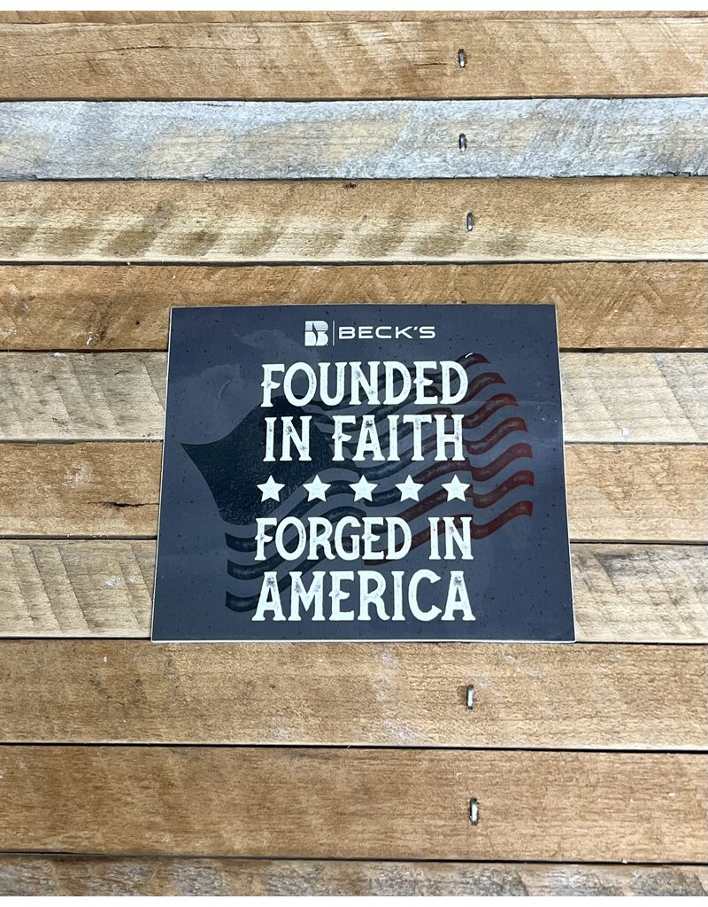 03704 Founded in Faith Stickers