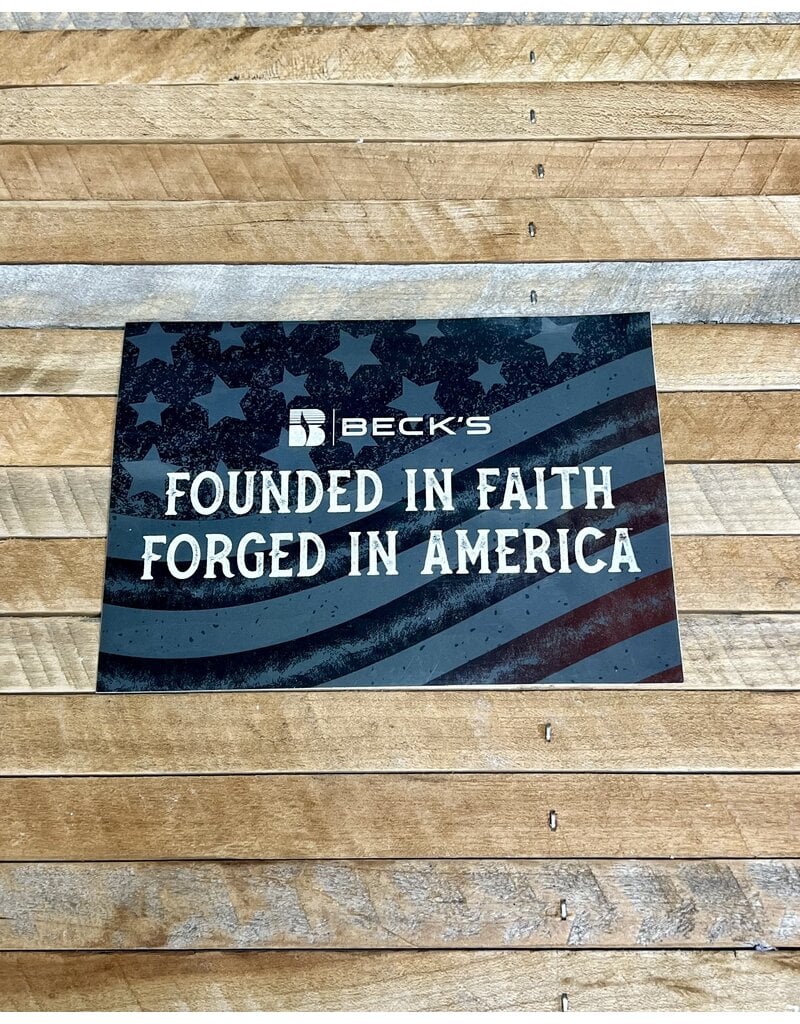 03704 Founded in Faith Stickers