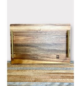 04589 Wooden Serving Tray w/ Handles