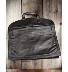 N/A 01977 Pebble Black Leather Garment Bag