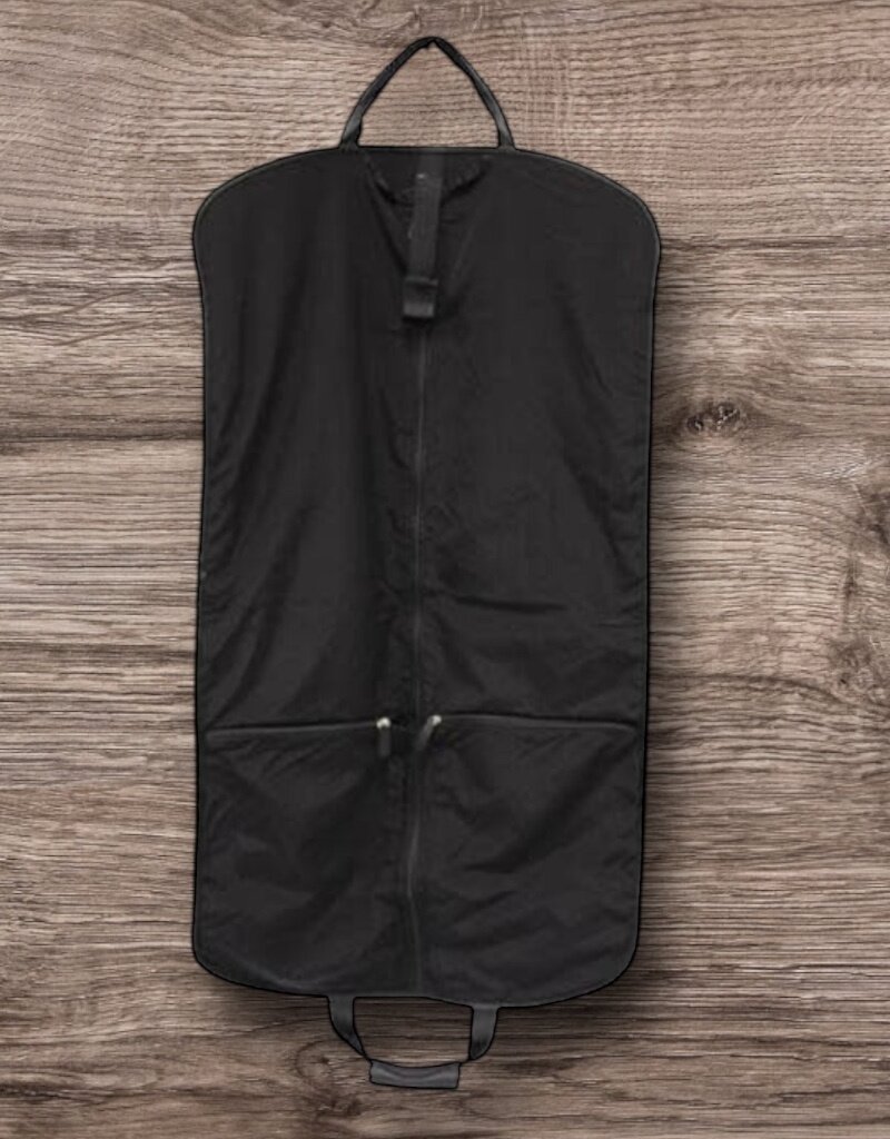 N/A 01977 Pebble Black Leather Garment Bag