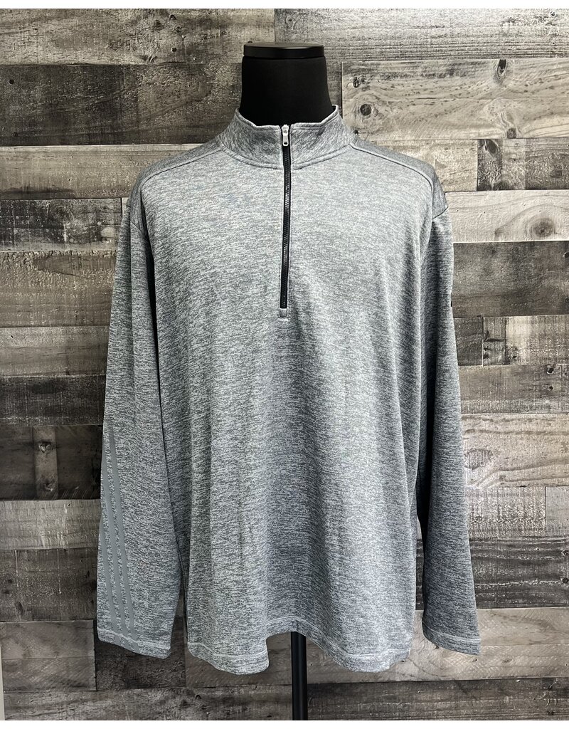 Adidas 02041 Men's Adidas Brushed Terry Heather 1/4 Zip