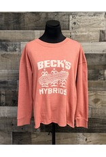 enza 04486 Enza Women's Drop Shoulder Crewneck