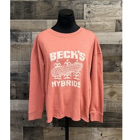 enza 04486 Enza Women's Drop Shoulder Crewneck