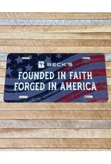 05007 Founded In Faith License Plate