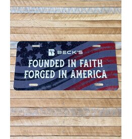 05007 Founded In Faith License Plate