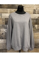 enza 04077 Enza Women's Balloon Sleeve Crew