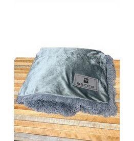 Towel Specialties 04067 Graystoke Shaggy Blanket w/ faux Patch