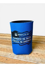 Full Color Best Coolie 03626 USA Made Flag Koozie w/ Founded in Faith