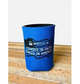Full Color Best Coolie 03626 USA Made Flag Koozie w/ Founded in Faith