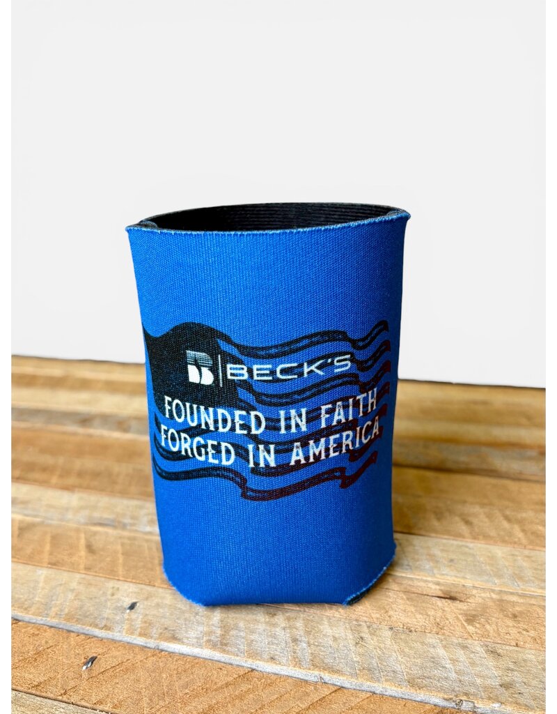 Full Color Best Coolie 03626 USA Made Flag Koozie w/ Founded in Faith