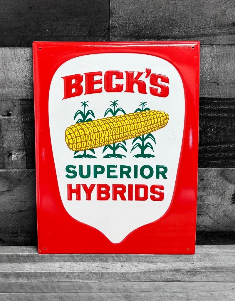 03136 Vintage Red Kernel Metal Sign