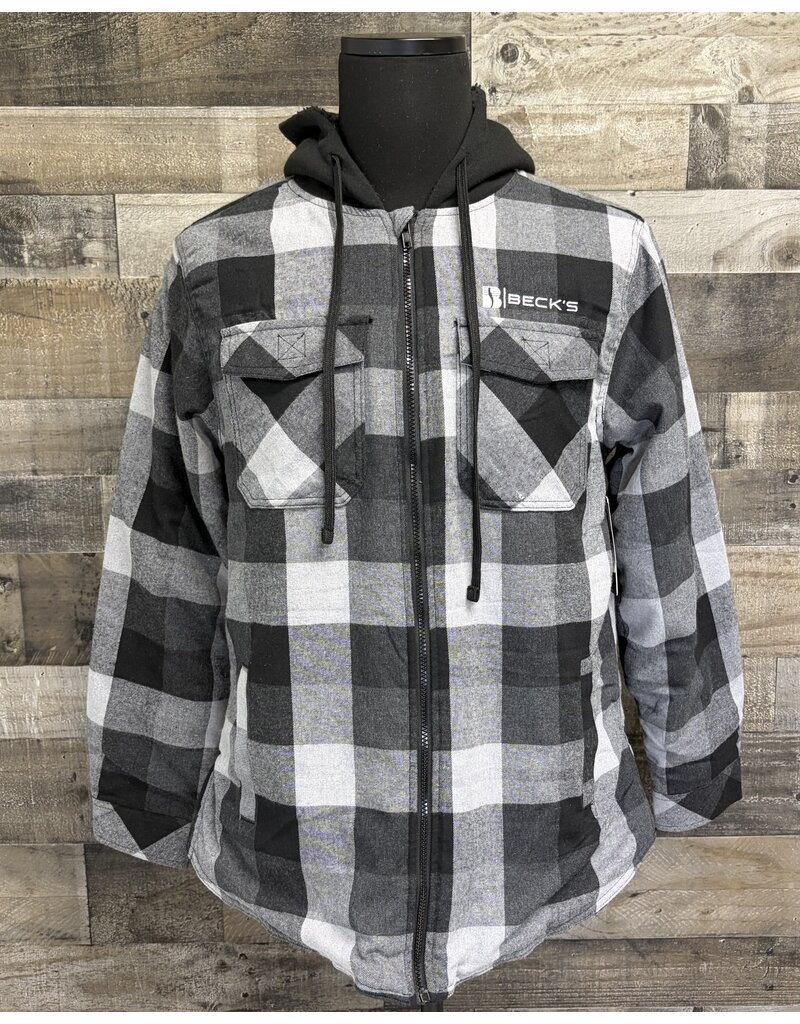 Burnside 03975 Burnside Quilted Flannel Hooded Jacket