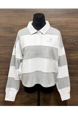 enza 05137 Enza Women's Striped Rugby