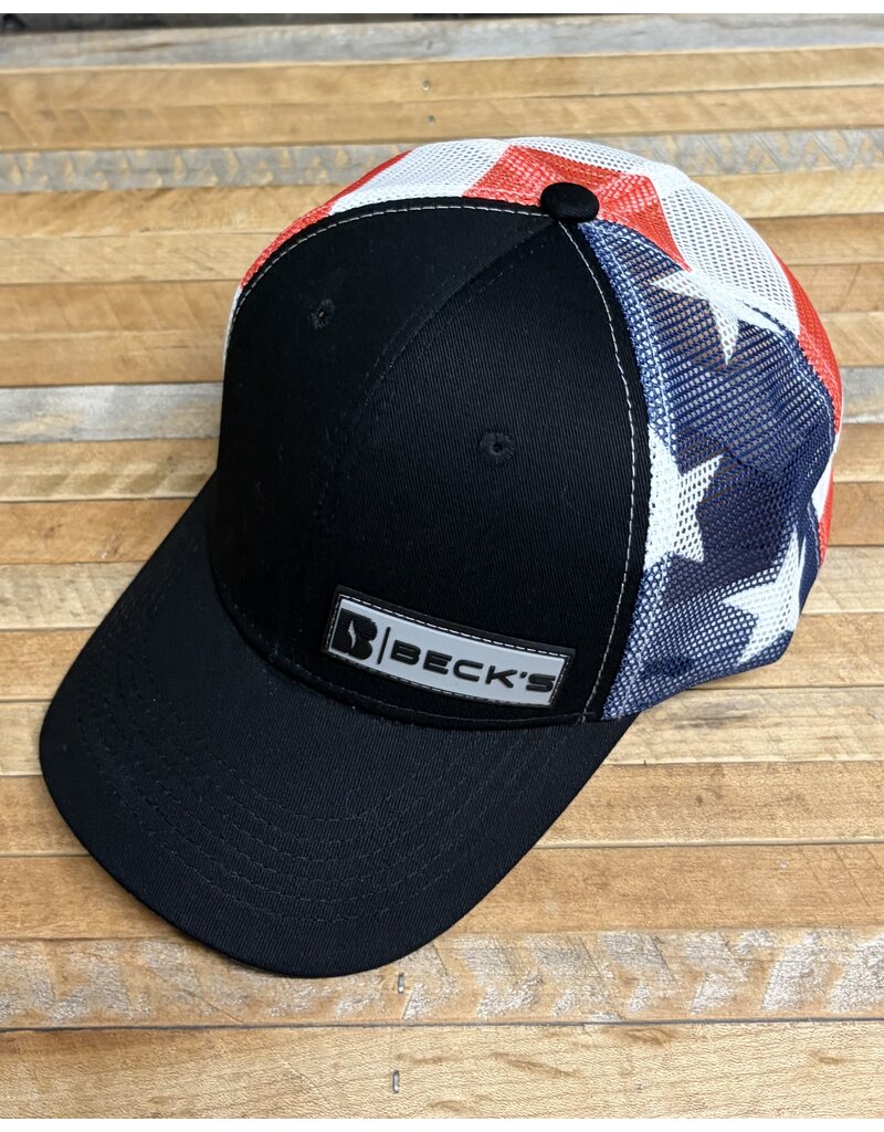 05145 Flag Mesh Hat w/ Silicone Patch