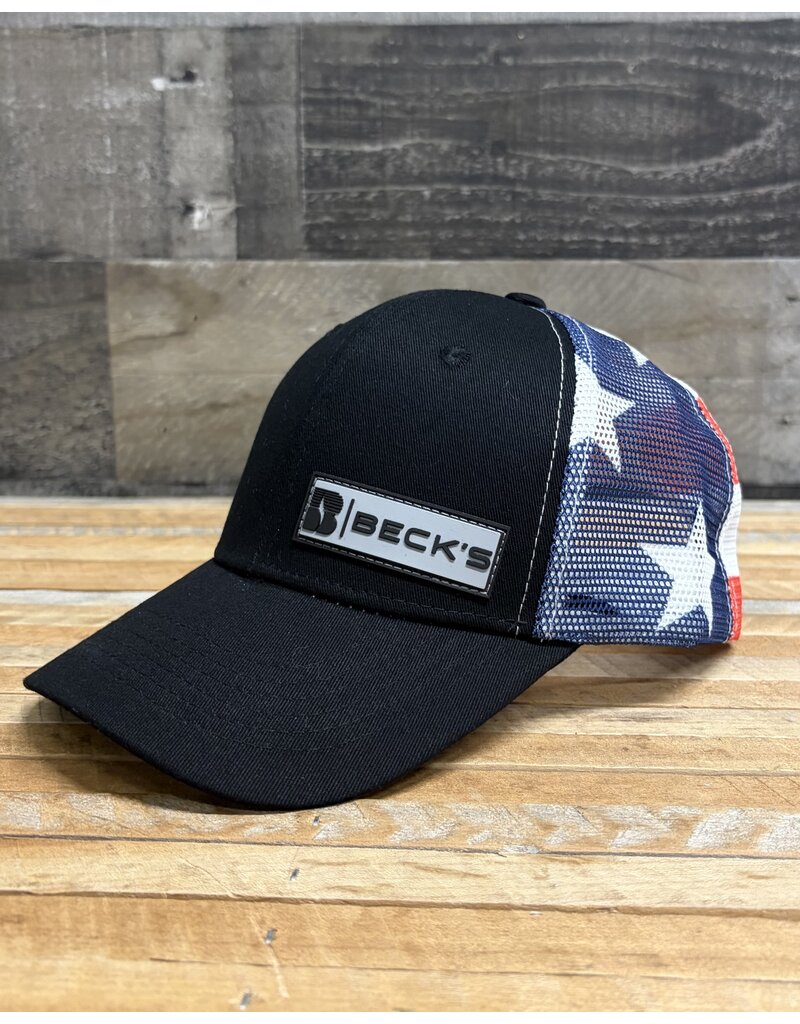 05145 Flag Mesh Hat w/ Silicone Patch