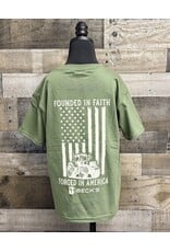 Gildan 05189 Gildan Youth Flag w/ Tractor on Back Shirt