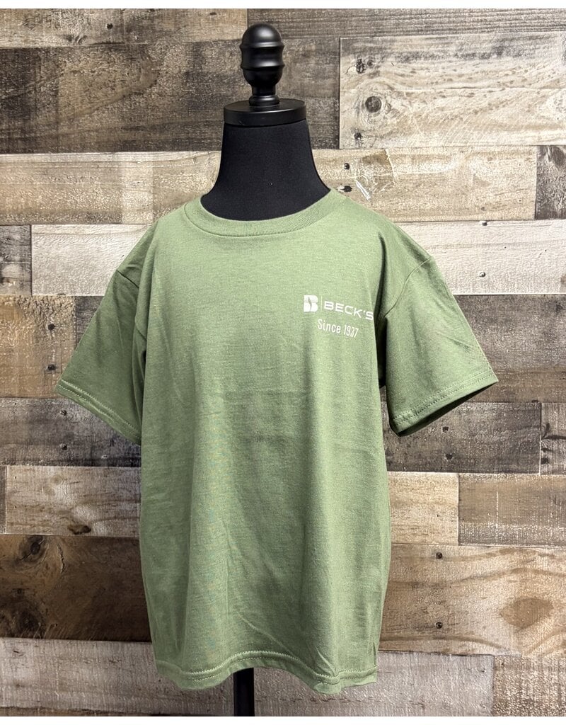 Gildan 05189 Gildan Youth Flag w/ Tractor on Back Shirt