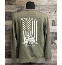 District 05253 Crewneck Founded In Faith w/ Flag & Tractor