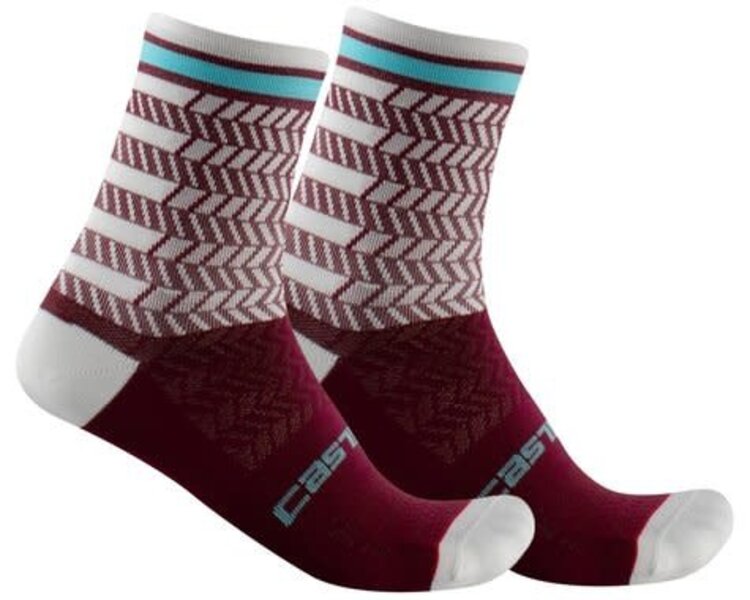 Castelli Avanti 12 Sock (Bordeaux-Ivory)