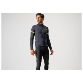 Castelli Fondo 2 Jersey (DARK GRAY/YELLOW FLUO REFLEX)