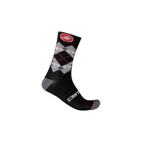 Castelli Rombo 18 Sock (Black/Grey/Red)
