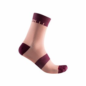 Castelli Velocissima 12 Sock Bordeaux/Blush - L/XL