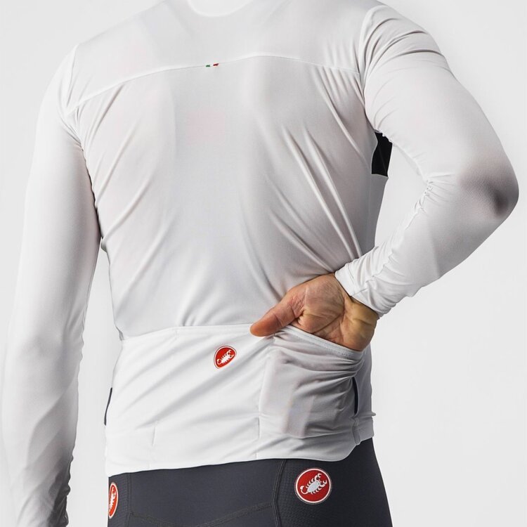 Castelli Prologo 7 Long Sleeve Jersey Ivory/Black-Red - XXL