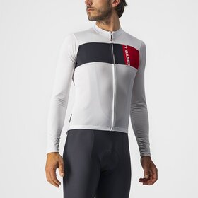 Castelli Prologo 7 Long Sleeve Jersey Ivory/Black-Red - XXL