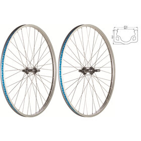 49N Wheel RR RD 26X1-3/8" Nutted Silver