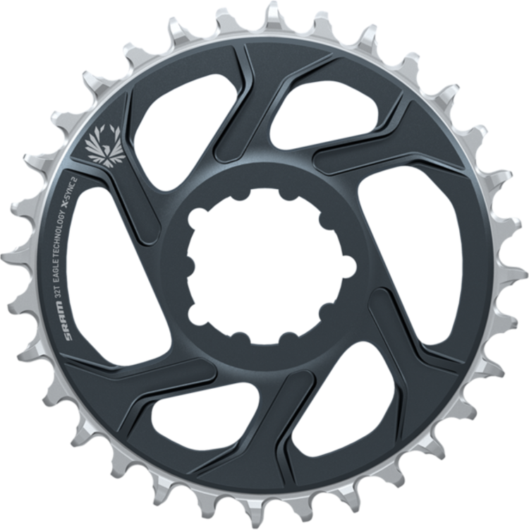 SRAM SRAM, Eagle, Chainring, Teeth: 32, Speed: 11/12, BCD: Direct Mount, Aluminum, Lunar/Polar Grey, 3mm