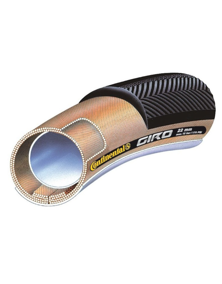 CONTINENTAL Giro Tubular 28 X 22 Black-Skinwall