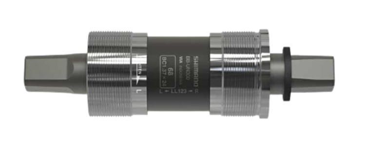 Shimano Shimano, BB-UN300 XL118, Square Taper BB, British, 68mm, : 118mm, Silver