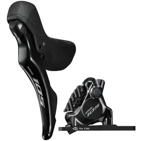 Shimano 105 ST-R7120 / BR-R7170, Road Hydraulic Disc Brake, Front, Flat mount, 160mm, Black, IR71202DLF6SC100A