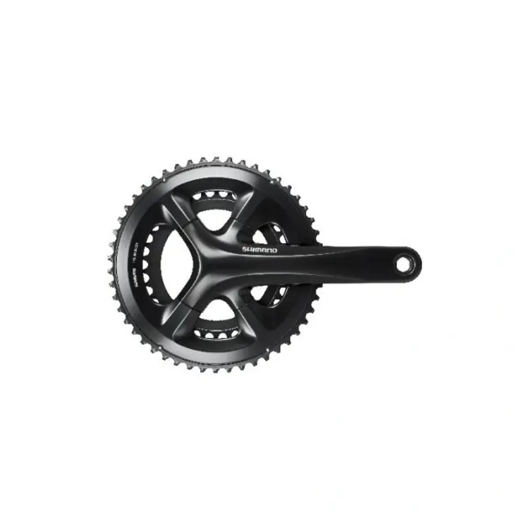 Shimano FRONT CHAINWHEEL, FC-RS520, FOR REAR 12-SPEED, 2-PCS FC, 165MM, 50-34T W/O CG, W/O BB PARTS, BLACK