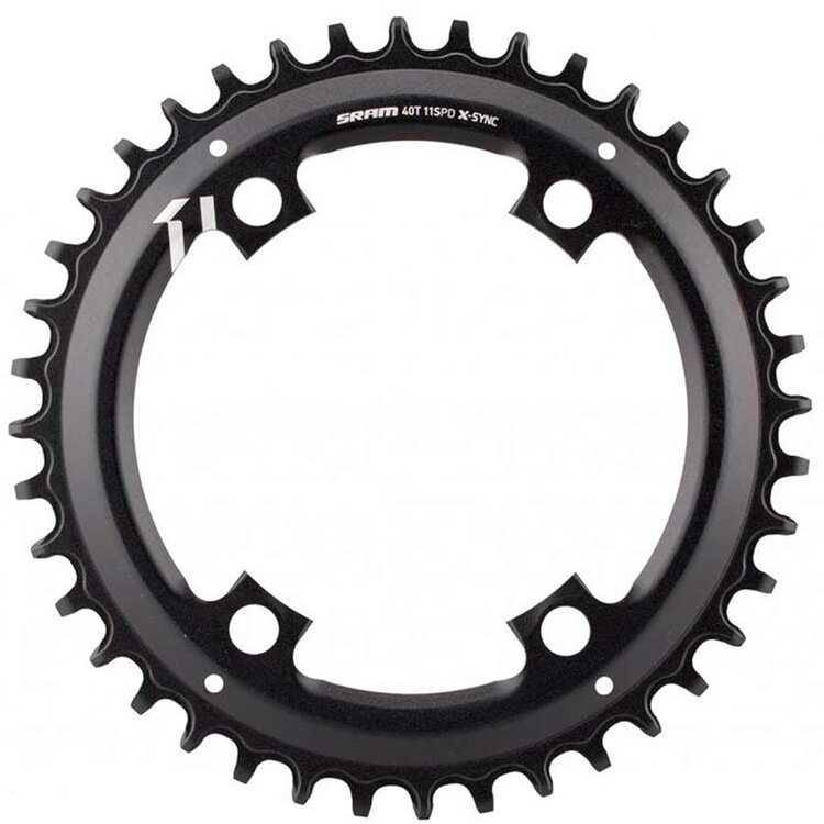 SRAM X-Sync Asymmetric, 44T Chainring, 11sp, BCD: 110, Aluminum, Black
