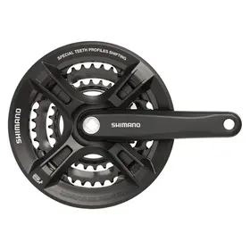 Shimano FRONT CHAINWHEEL, FC-M311-L, FOR REAR 7/8-SPEED, 170MM, 42X32X22T FOR HG-CHAIN, W/CHAIN GUARD, CHAIN CASE COMPATIBLE, BLACK