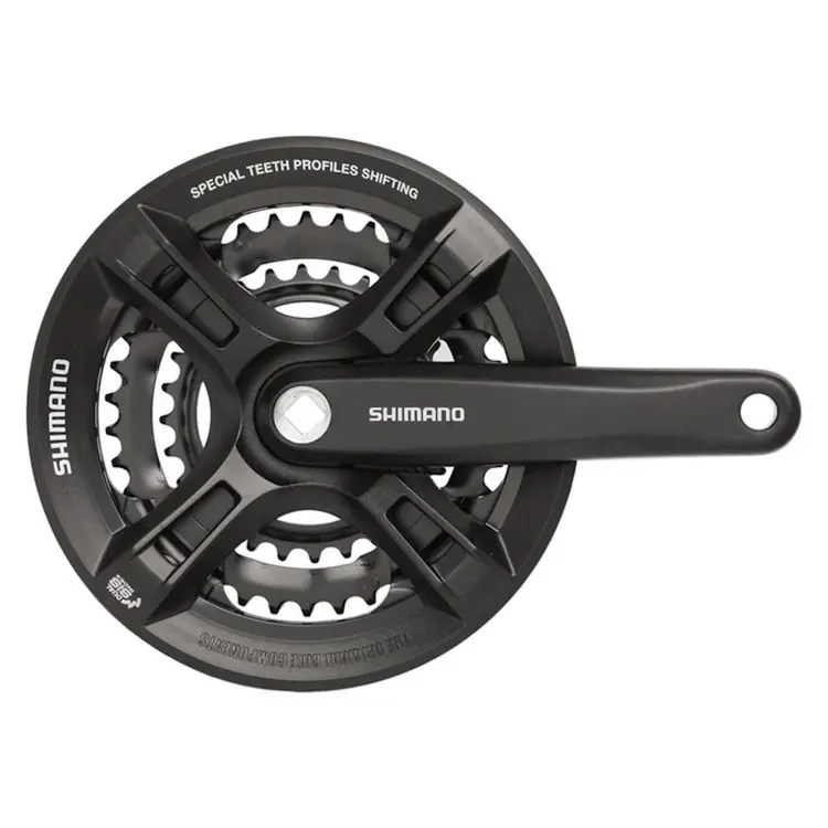 Shimano FRONT CHAINWHEEL, FC-M311-L, FOR REAR 7/8-SPEED, 170MM, 42X32X22T FOR HG-CHAIN, W/CHAIN GUARD, CHAIN CASE COMPATIBLE, BLACK